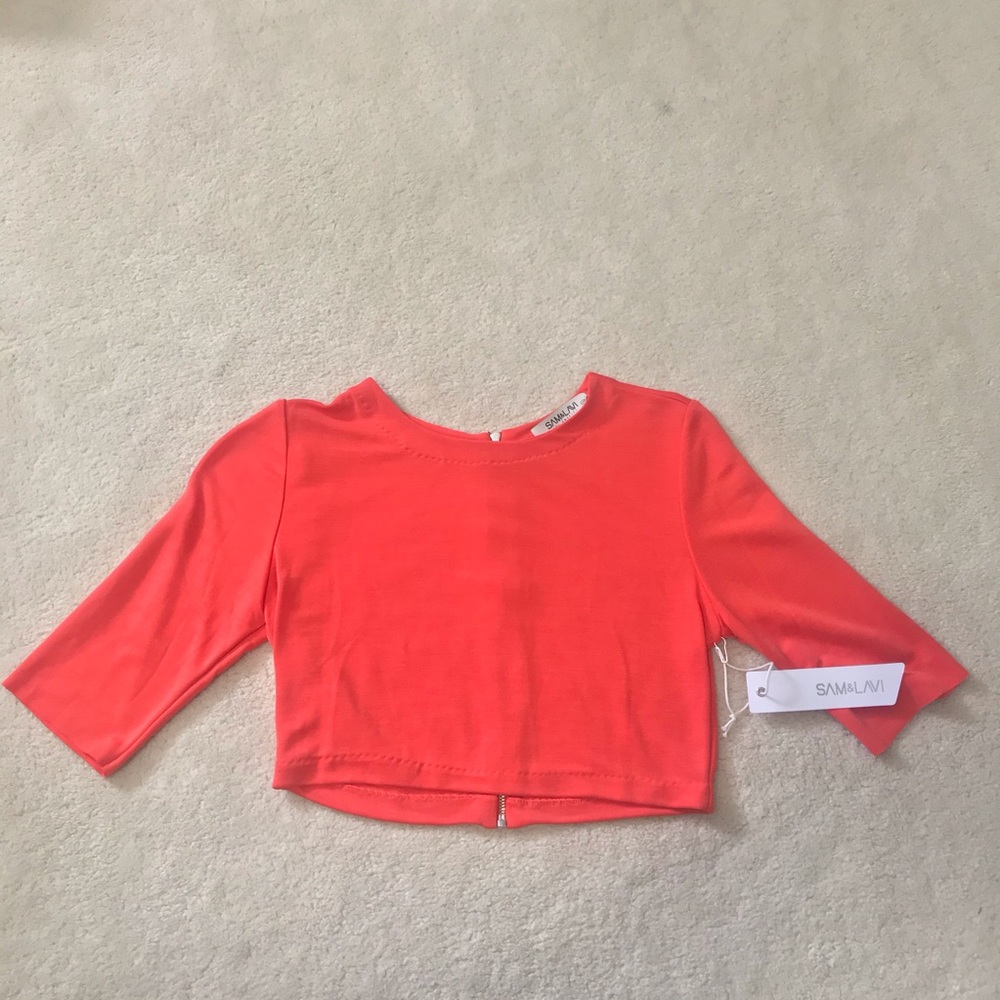SAM & LAVI | Red Cropped Shirt